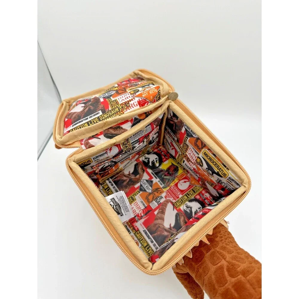 Jurassic Park Dinosaur Crate Plush Zip Bag with T-Rex‎ Head & Tail – Universal